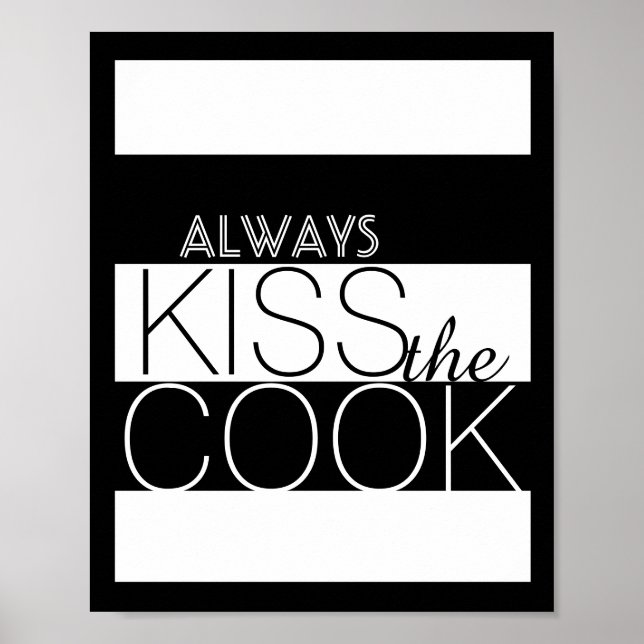 affiche de cuisine audacieuse baiser le cuisinier  (Devant)
