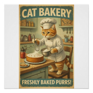 Affiche de cuisine pour chat