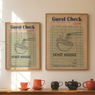 Affiche de cuisine rétro de diner drôle sur les ra
