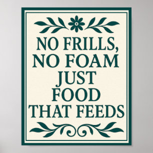 Affiche de cuisine Sassy Kitchen sans fioritures n