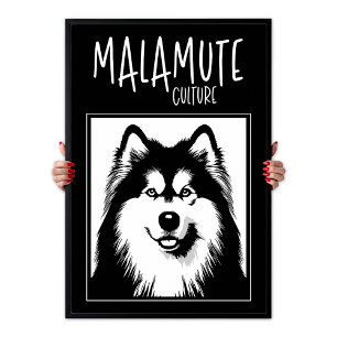 Affiche de culture Alaskan Malamute Pop Art Edge
