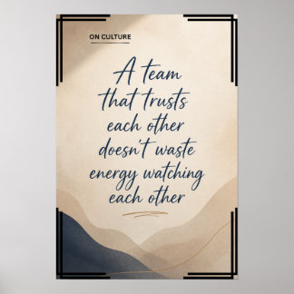 Affiche de culture de travail