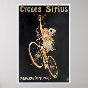 Affiche de cyclisme d'art de cyclisme Cycles Siriu