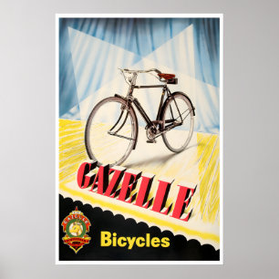 Affiche de cyclisme d'art de vélo Gazelle Bikes Pr