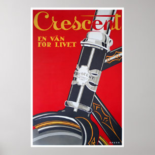 Affiche de cyclisme suédois Bike Art Crescent Bicy