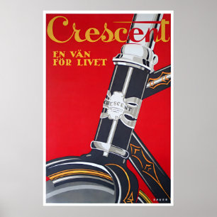 Affiche de cyclisme suédois Bike Art Crescent Bicy