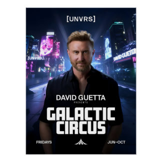 Affiche de David Guetta - Galactic Circus