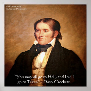 Affiche de Davy Crockett "En route pour le Texas"