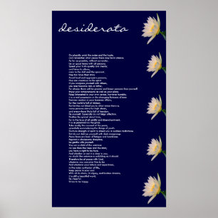 Affiche de ~ de desiderata