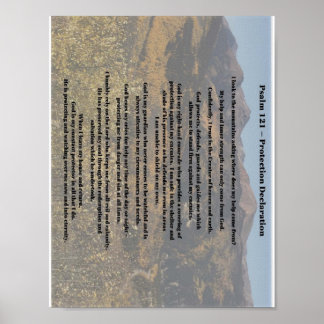 Affiche de déclaration de protection Psalm 121