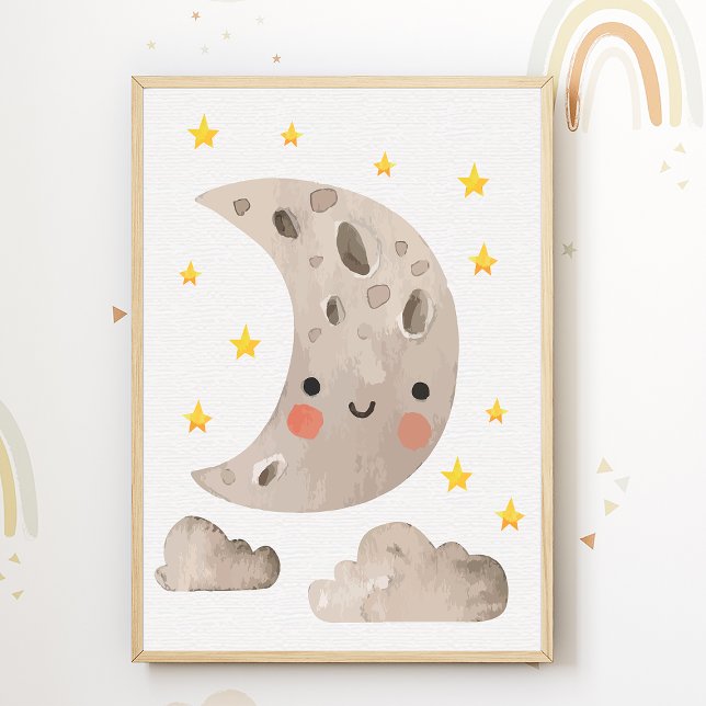 Affiche de décoration de chambre d'enfants Lune Ét (Créateur téléchargé)