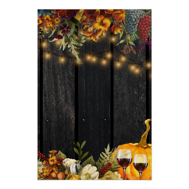 Affiche de décoration de la récolte d'automne (Devant)