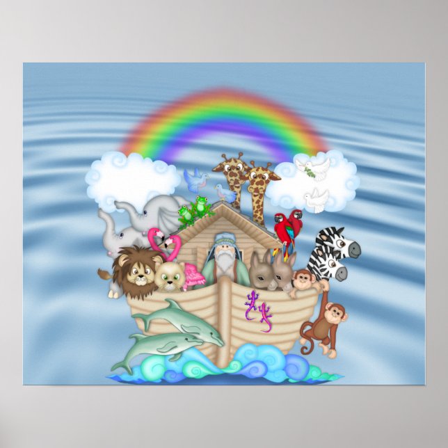 Affiche de DÉCORATION DE NOAHS ARK Rainbow NURSERY (Devant)