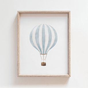 Affiche de décoration de nurserie en montgolfière 