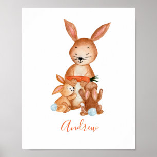 Affiche de décoration de nurserie personnalisée de