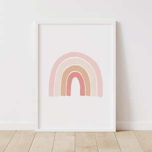 Affiche de décoration de nursery arc-en-ciel neutr