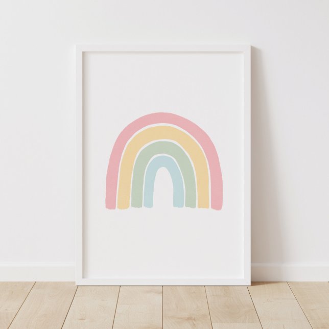 Affiche de décoration de nursery Arc-en-ciel Paste (Créateur téléchargé)
