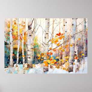 Affiche de décoration intérieure paysage de forêt