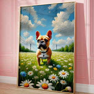 Affiche de décoration murale de Bouledogue Françai