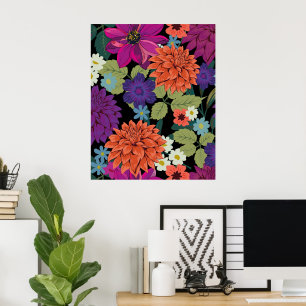 Affiche de décoration murale florale