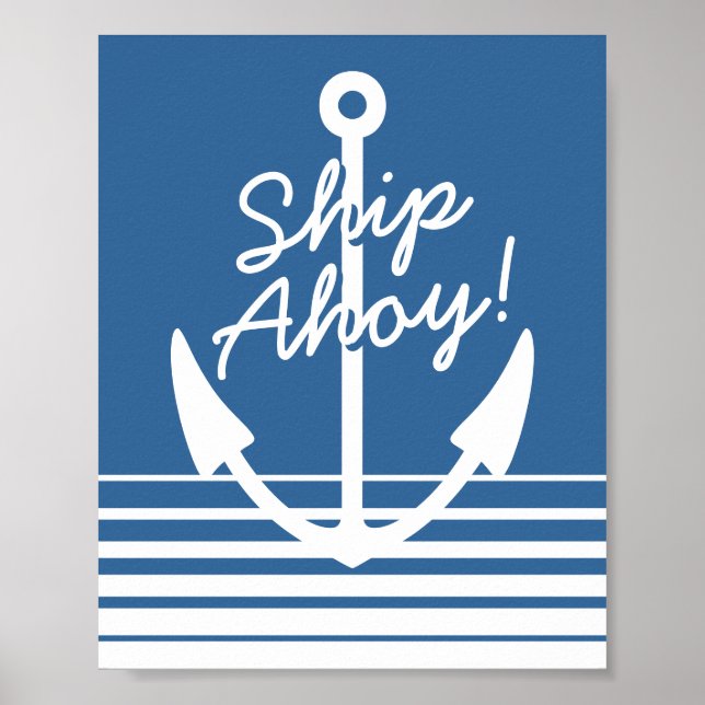 Affiche de décoration nautique | Ancre marine Ship (Devant)