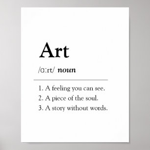 Affiche de définition de dictionnaire d'art person