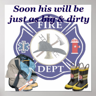 Affiche de département du feu d'enfants