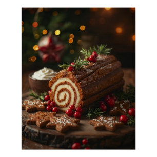 Affiche de dessert du jour de Noël