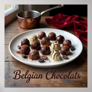 Affiche de dessert Rêverie au chocolat artisanal