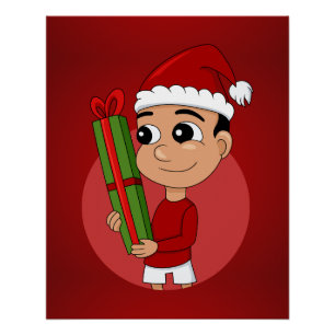 Affiche de dessin animé de Noël