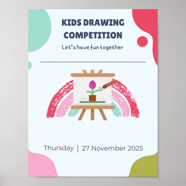 Affiche de dessin créatif pour enfants (Devant)