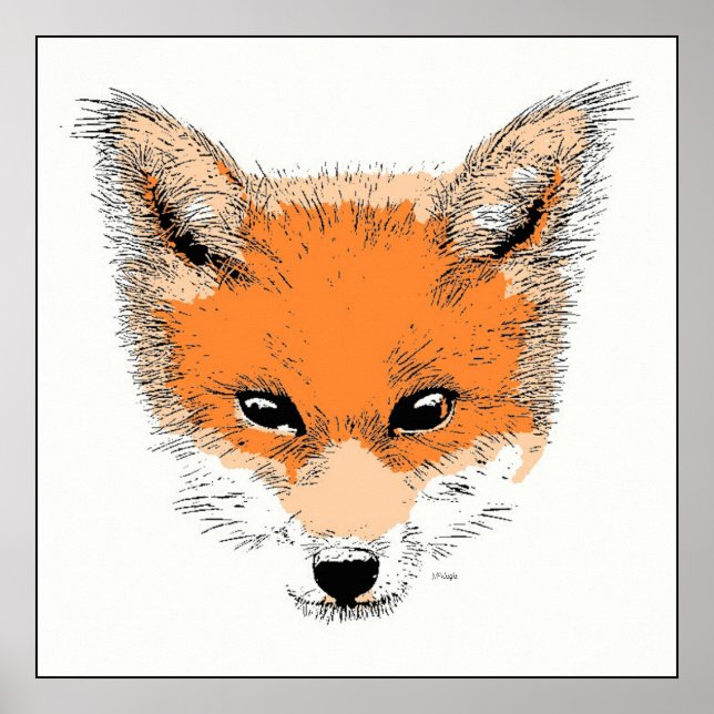 Affiche de dessin Fox (Devant)