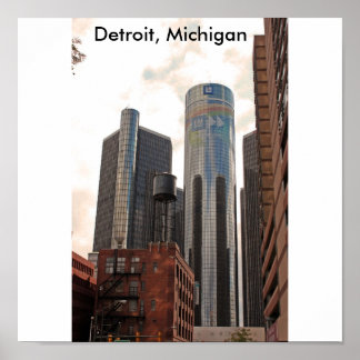 Affiche de Detroit, Michigan