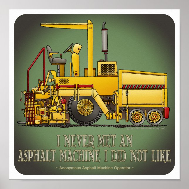Affiche de devis de l'opérateur de machine à paver (Devant)