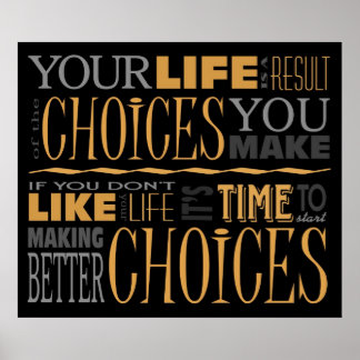 Affiche de devis motivationnelle Choix