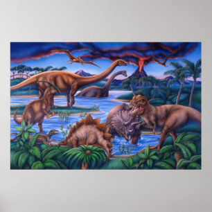 Affiche de dinosaures