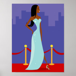 Affiche de diva de piste (Afro-américain)