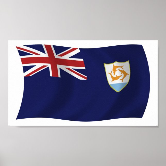 Affiche de drapeau d'Anguilla (Devant)