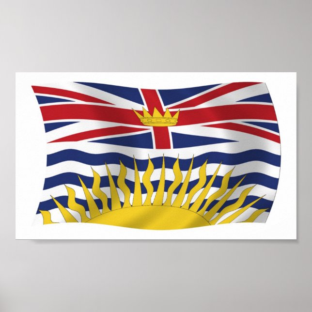 Affiche de drapeau de Colombie-Britannique (Devant)
