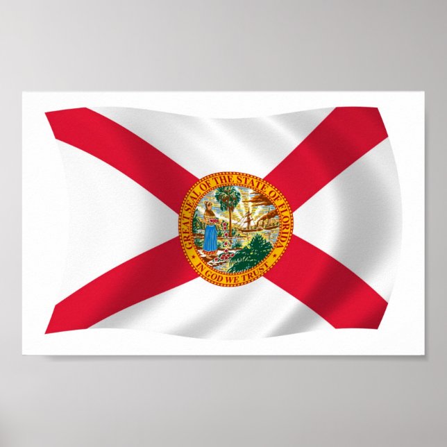 Affiche de drapeau de Floride (Devant)
