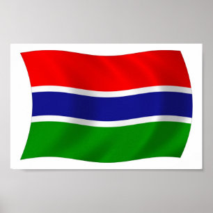 Affiche de drapeau de Gambie