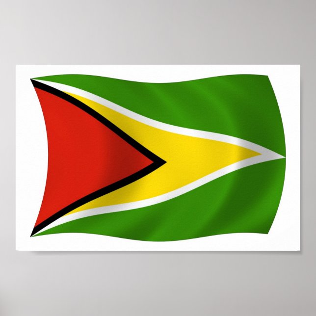 Affiche de drapeau de Guyana (Devant)