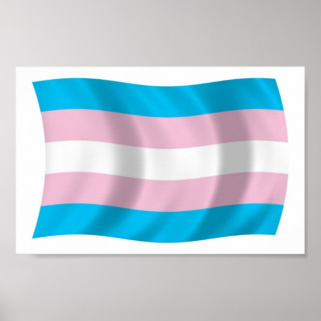 Affiche de drapeau de la Fierté transgenre Imprime (Devant)