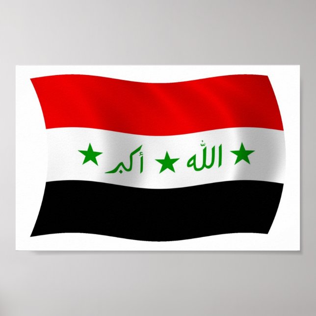 Affiche de drapeau de l'Irak (Devant)