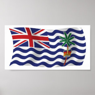 Affiche de drapeau de l'océan Indien britannique