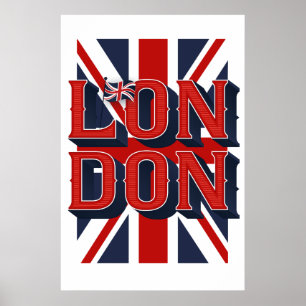 Affiche de drapeau de Londres (24x36)