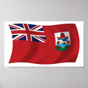 Affiche de drapeau des Bermudes