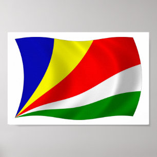 Affiche de drapeau des Seychelles