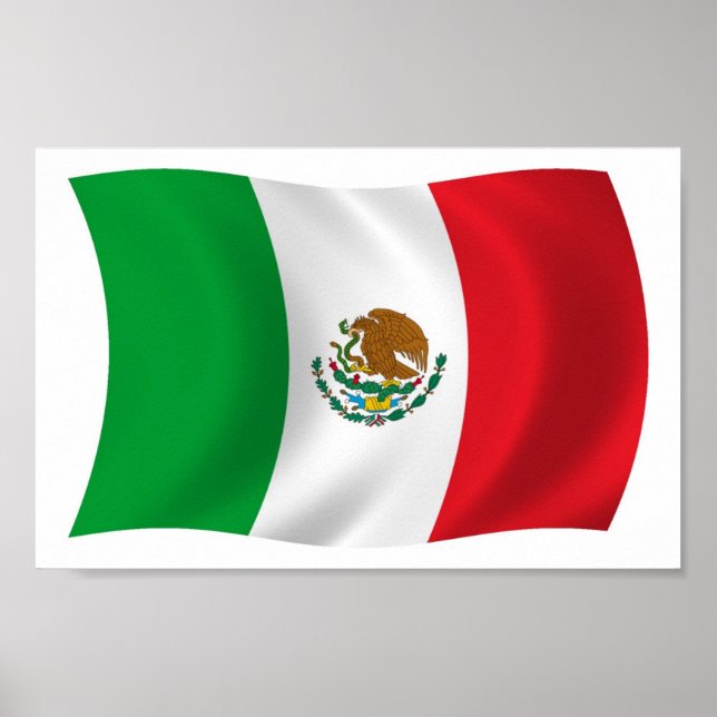 Affiche de drapeau du Mexique (Devant)