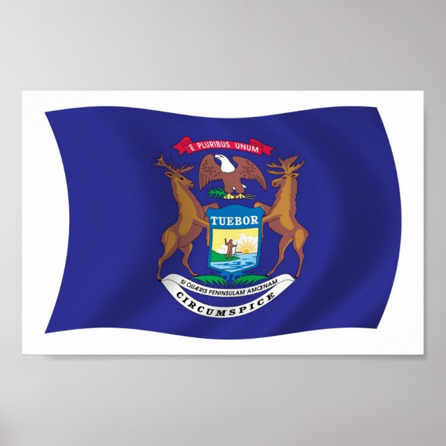 Affiche de drapeau du Michigan (Devant)